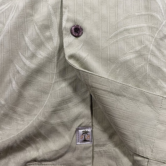 Mens Tommy Bahama Hawaiian Shirt Size XXL 100% Silk All Over Palm Trees 2XL - Picture 2 of 10